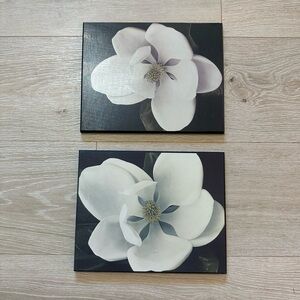 Magnolia Blooms Wooden Wall Art Set